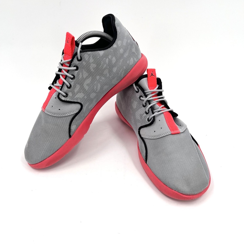 AIR JORDAN Men's Sz 8 Eclipse Wolf Grey/Black/Infrared Mid-Top Basketball Shoes